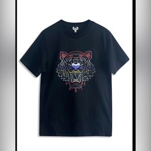 Kenzo Paris Gradient Color Graphic Tiger Print Men’s Shirt  , size XXl/XL